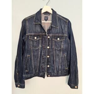 Gap Wome's Dark  Blue Denim Jacket Small